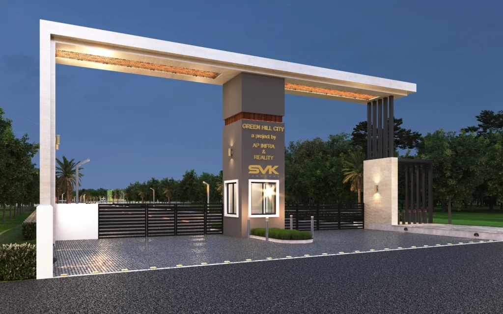 Entrance gate of green hill city project by svk landmark